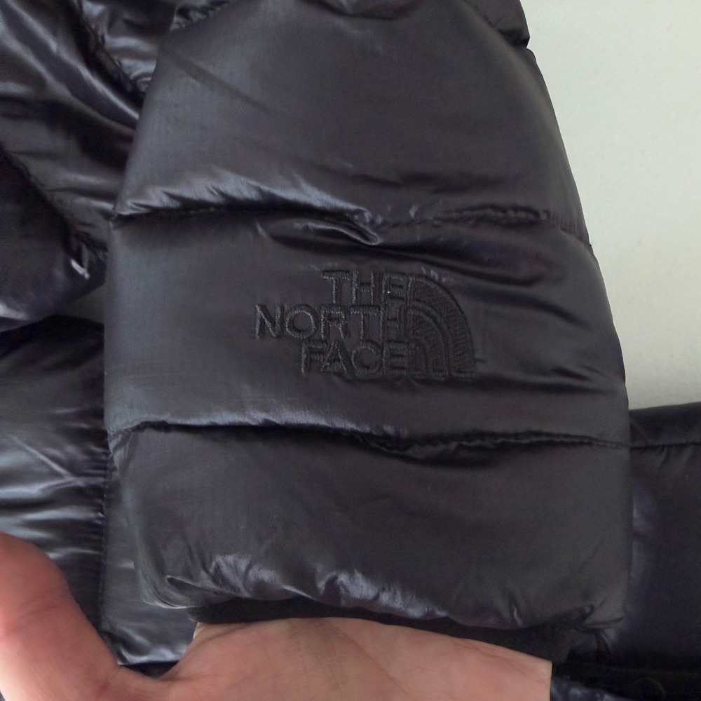 The North Face Puffer Jacket Small Womens Black Hooded Down Parka Jenae - Picture 7 of 12